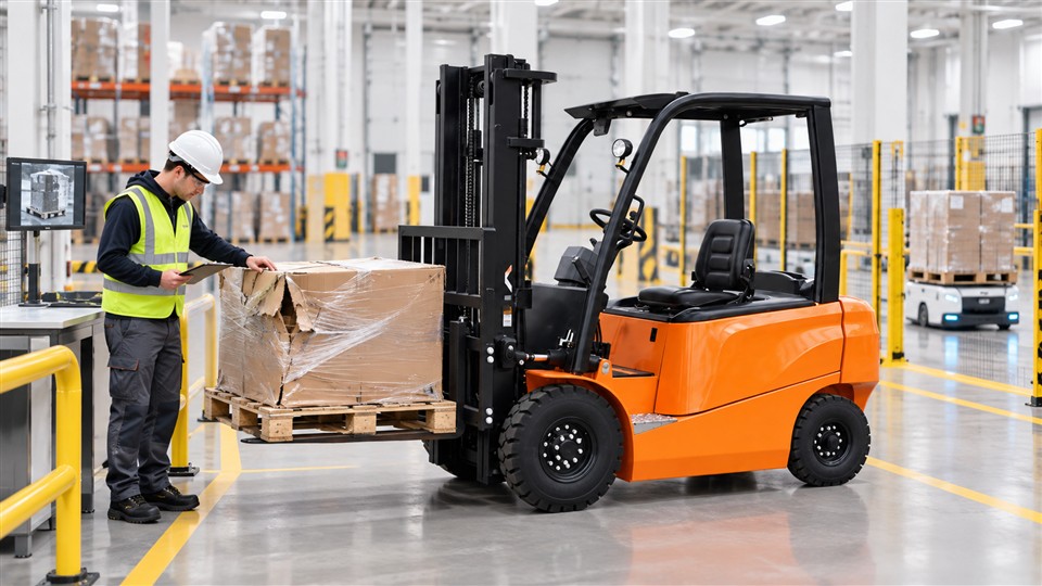 B30 3-ton lithium electric forklift operating scenario