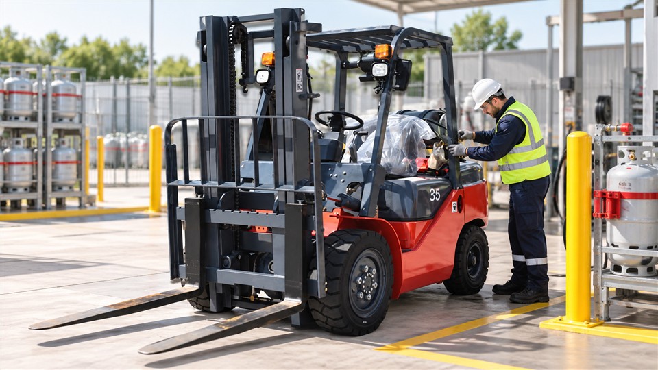 CPY15-XR 1.5-ton LPG forklift material handling application