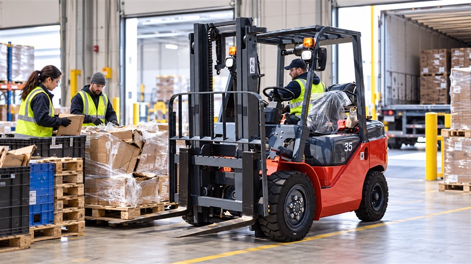 CPY35 gasoline and LPG forklift operating scenario