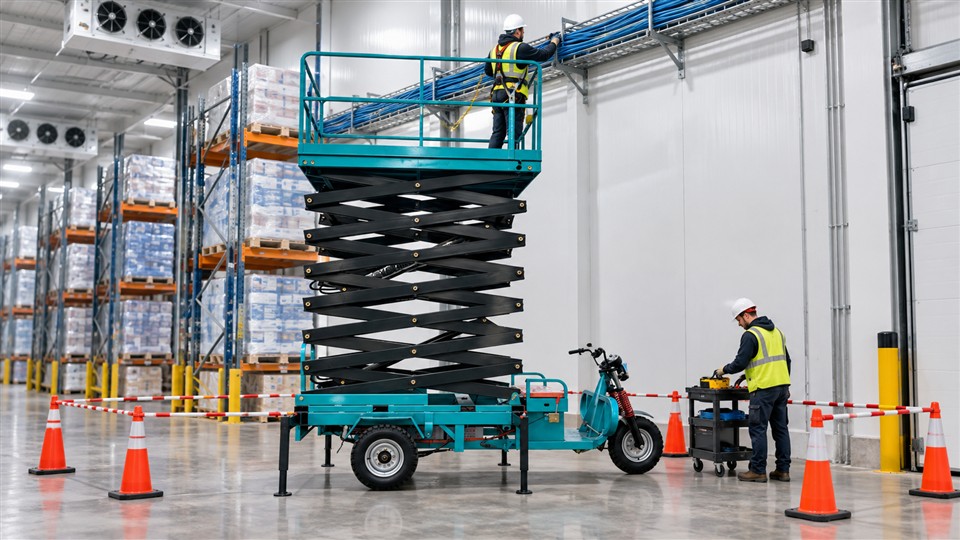 ZGTT06 telescopic aerial work platform material handling application