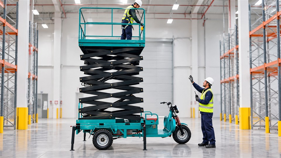 ZG-QB16 articulating boom lift operating scenario