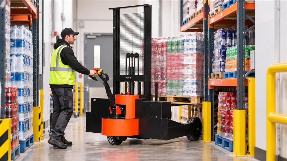 ZG-MYCPDB counterbalanced stacker material handling application