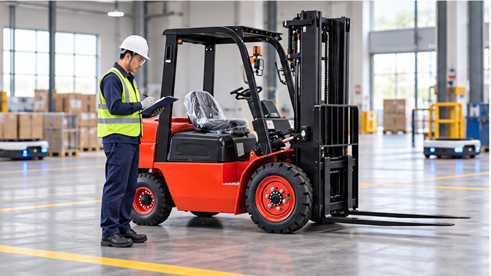 Robots Alone Will Not Fix Warehouses: Forklift Safety in Mixed-Traffic Operations scene 2