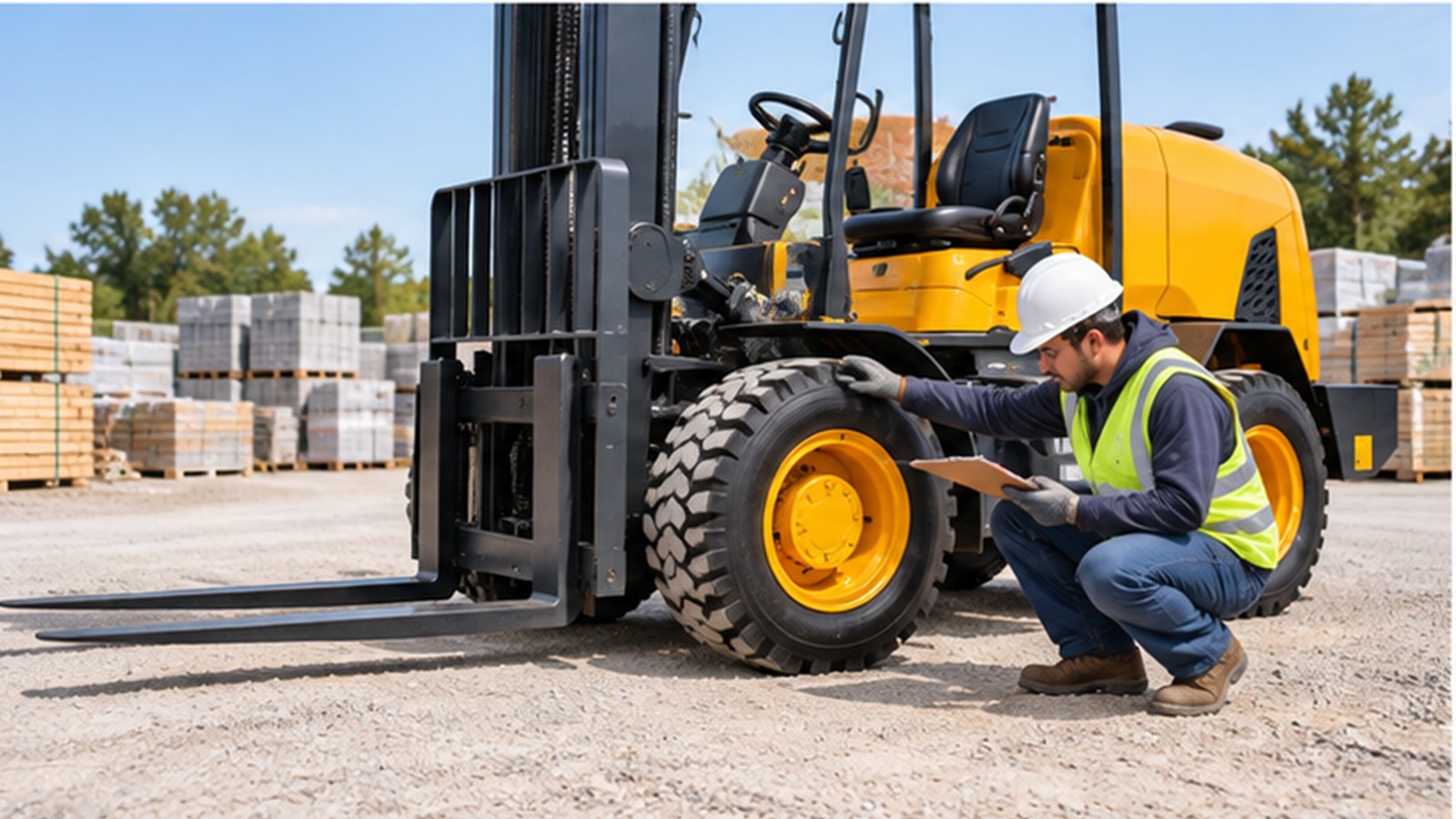 Building-Supply Yard Controls: Rough-Terrain Forklift Load-Center Discipline scene 2