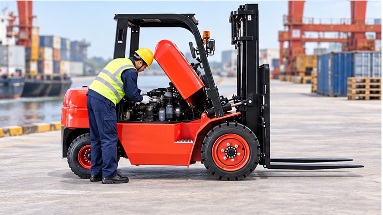 Low-Water Rerouting and Depot Surges: Diesel Forklift Continuity for Intermodal Yards scene 2