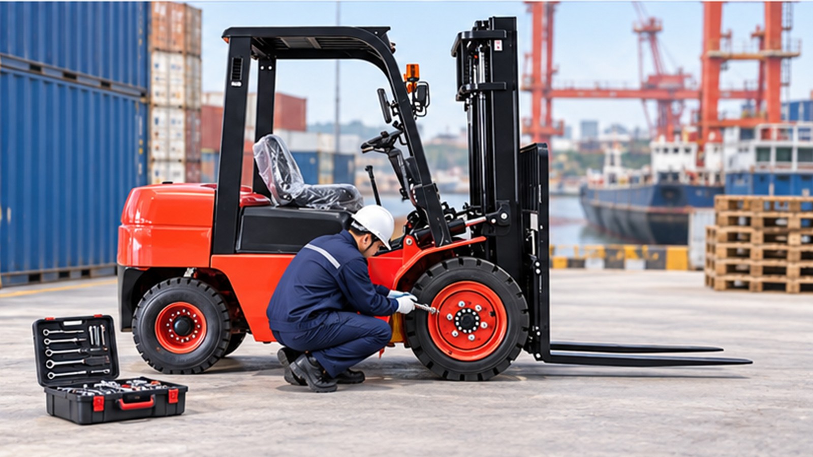 Low-Water Rerouting and Depot Surges: Diesel Forklift Continuity for Intermodal Yards scene 3