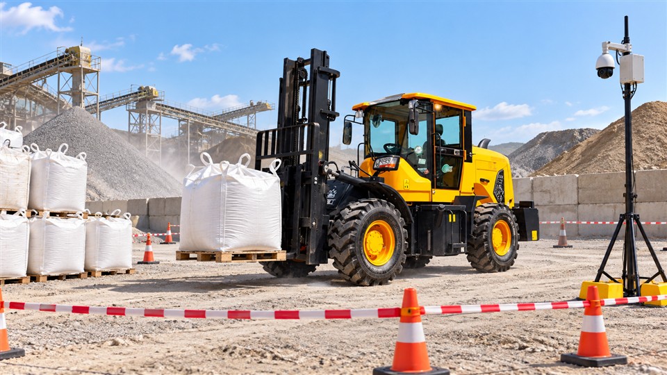 7-ton off-road forklift material handling application