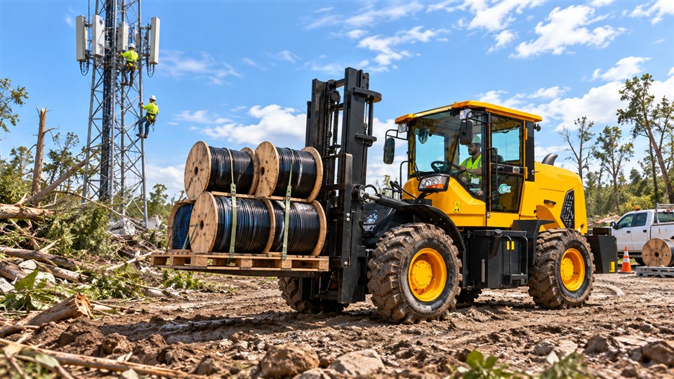 B29 off-road forklift operating scenario