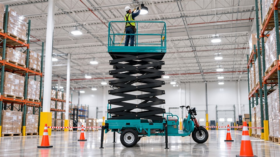 ZG-DZ10SD telescopic boom lift in a October 2, 2026 work scenario