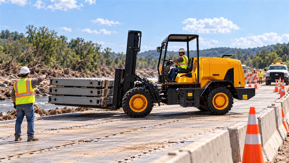 B29 off-road forklift in a October 22, 2026 work scenario