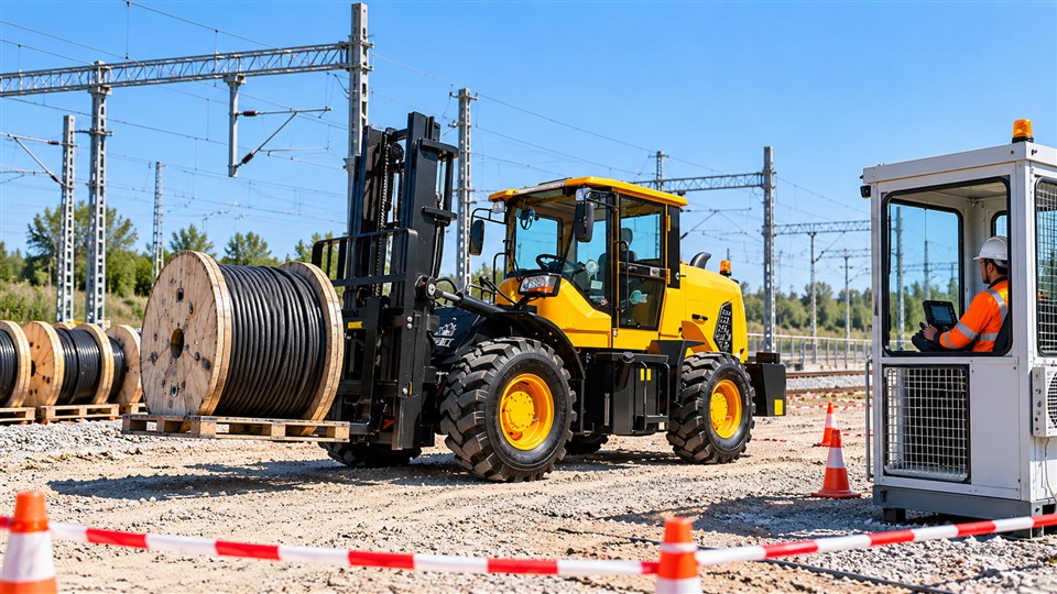 B28 off-road forklift in a October 22, 2026 work scenario