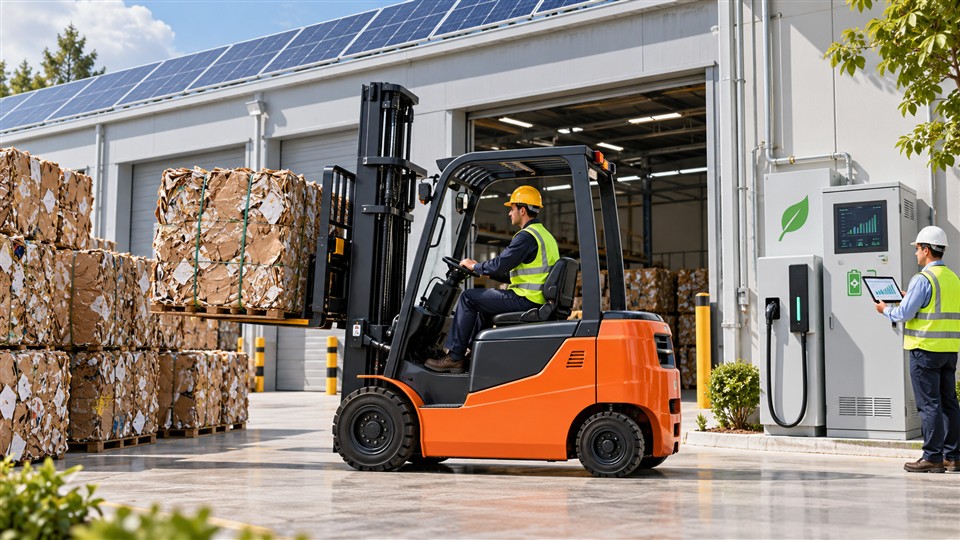 B30 3-ton lithium electric forklift operating scenario