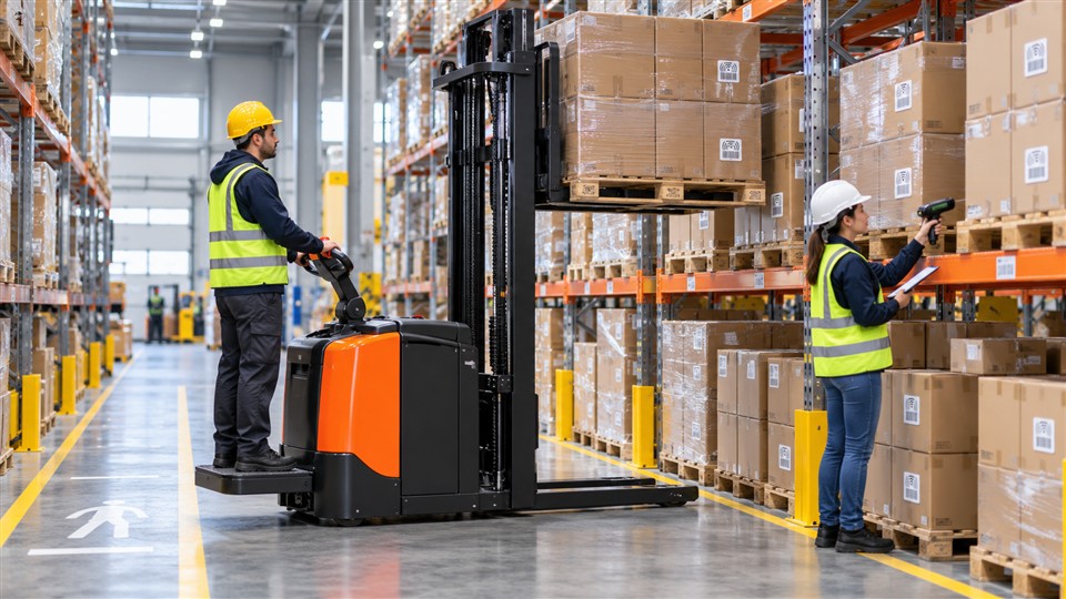 CDDA15 electric walkie stacker operating scenario