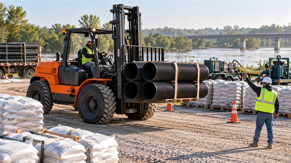 B29 off-road forklift in a October 23, 2026 work scenario