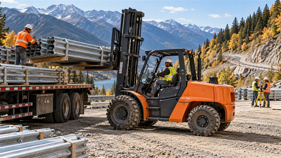 936 3-ton off-road forklift operating scenario