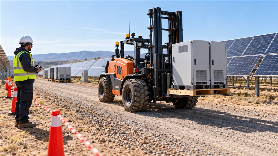 CPC30SY off-road forklift in a October 23, 2026 work scenario
