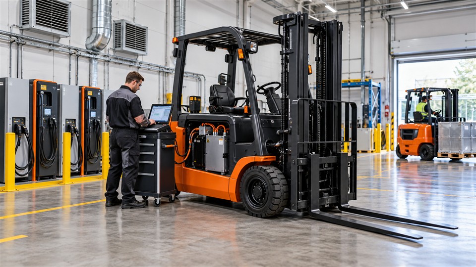 ZG-CPD25B lithium electric forklift in a October 23, 2026 work scenario