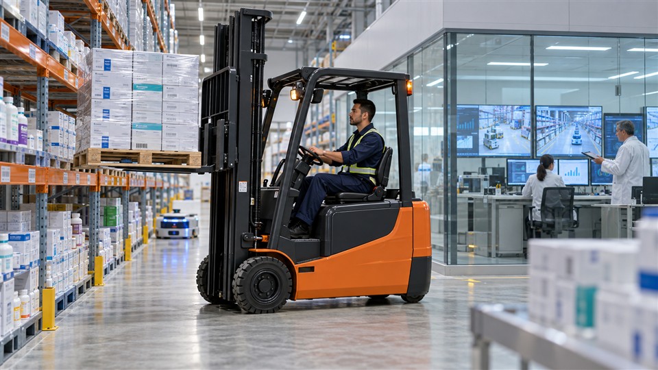 B50 5-ton lithium electric forklift material handling application