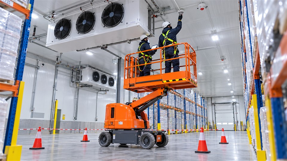 ZG-SPSL1214 scissor lift operating scenario
