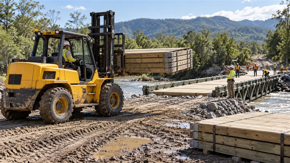 B28 off-road forklift in a October 23, 2026 work scenario