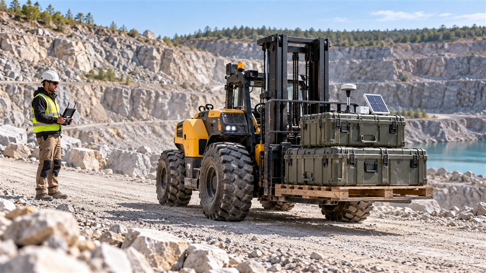 936 3-ton off-road forklift in a October 23, 2026 work scenario
