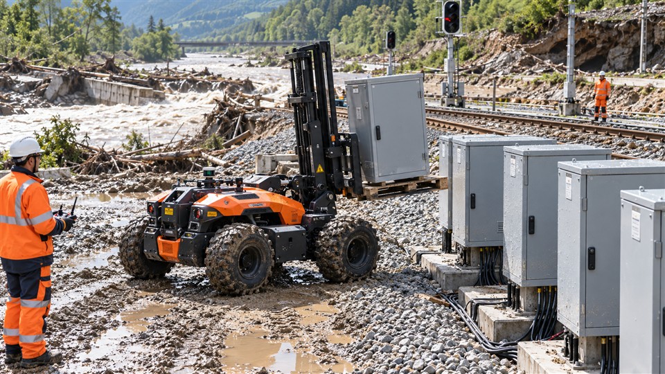 5-ton off-road forklift operating scenario