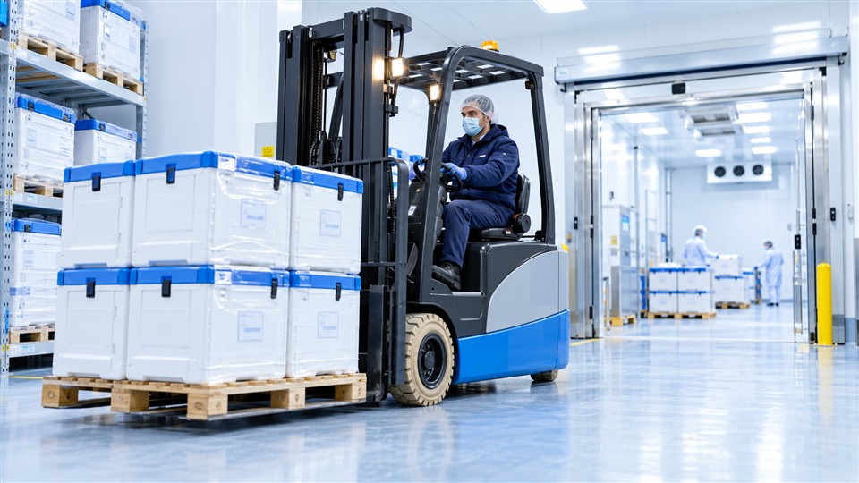 B20 2-ton lithium electric forklift in a October 23, 2026 work scenario