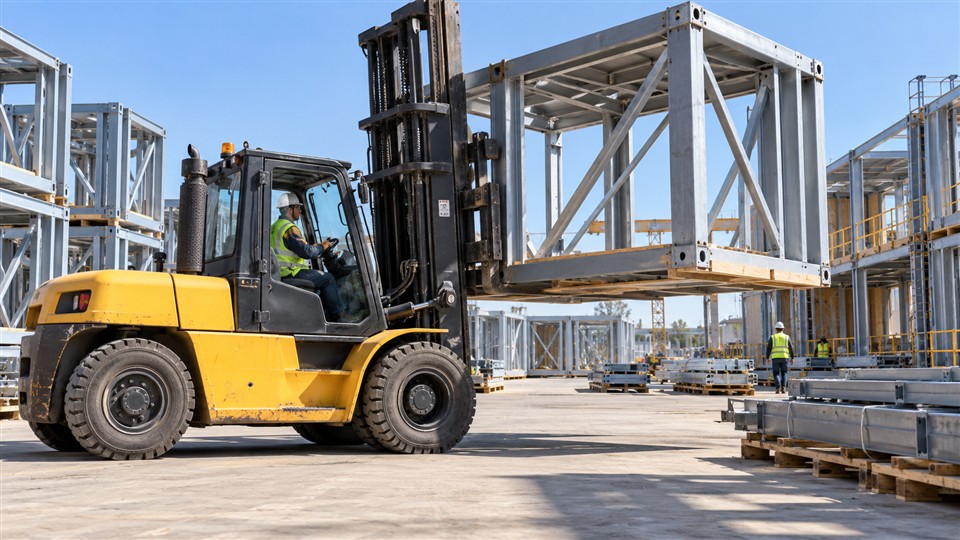 CPCD80K 8-ton diesel forklift in a October 23, 2026 work scenario