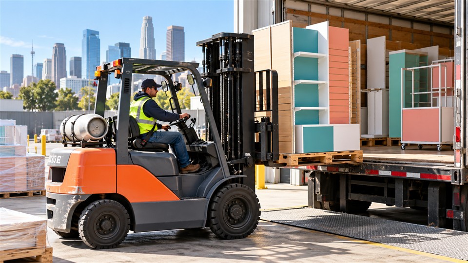 CPY15/CPCR15 LPG forklift in a October 23, 2026 work scenario
