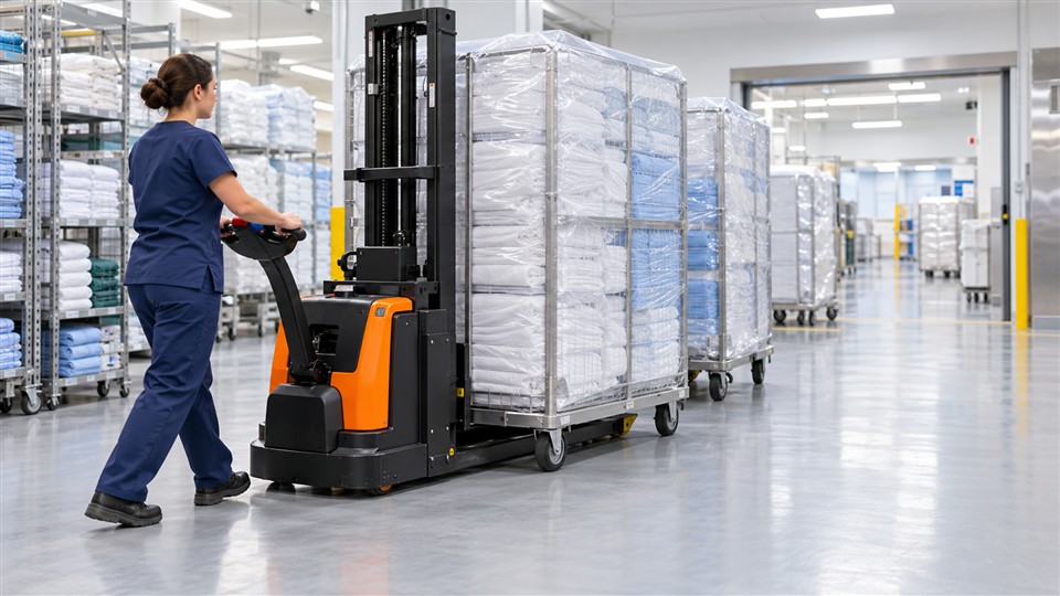 CQDH20 reach pallet stacker material handling application
