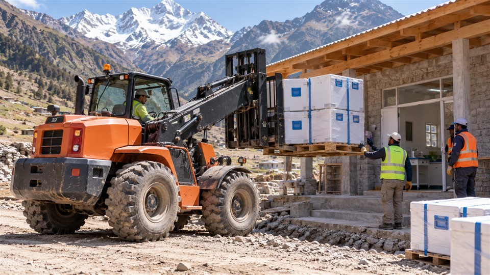 936 3-ton off-road forklift operating scenario