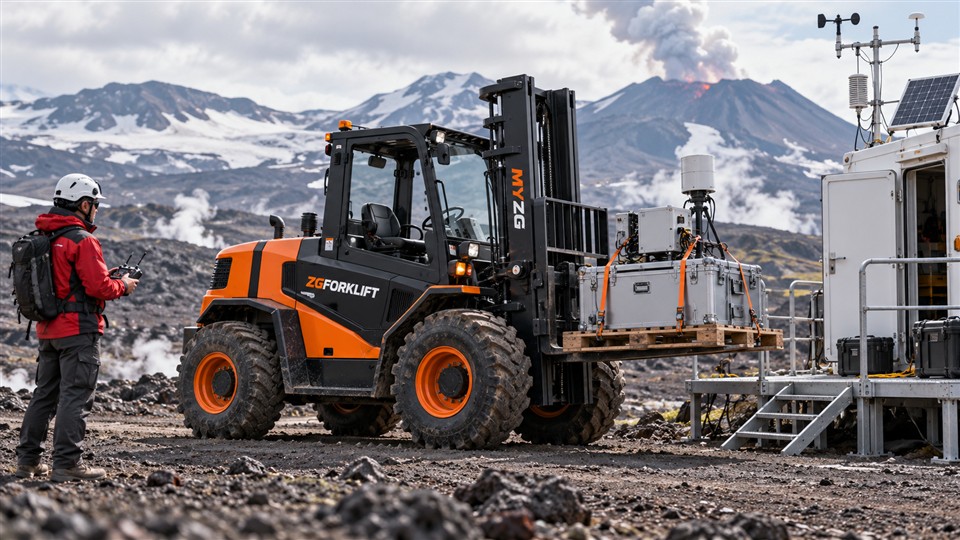 CPC30SY off-road forklift in a October 24, 2026 work scenario