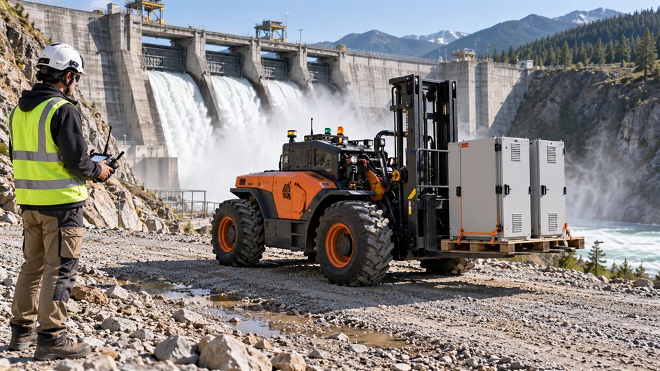 5-ton off-road forklift operating scenario