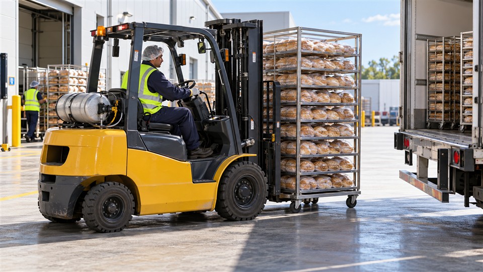 CPCY120 LPG forklift in a October 24, 2026 work scenario