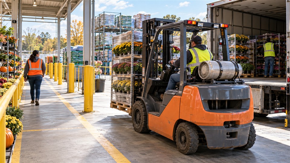 CPY20-50 LPG forklift series in a October 24, 2026 work scenario