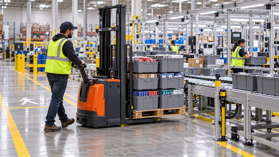 ZG-MYCPDB counterbalanced stacker material handling application