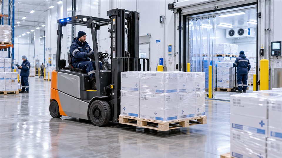 B30 3-ton lithium electric forklift material handling application
