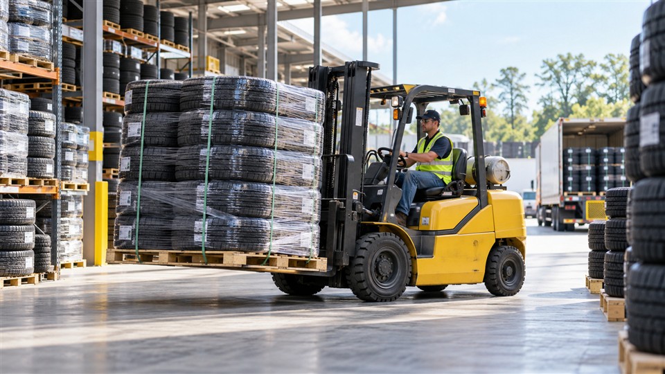 CPY35 gasoline LPG forklift in a October 29, 2026 work scenario
