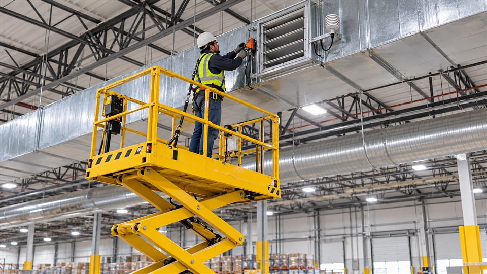 ZG-QB16 articulating boom lift operating scenario