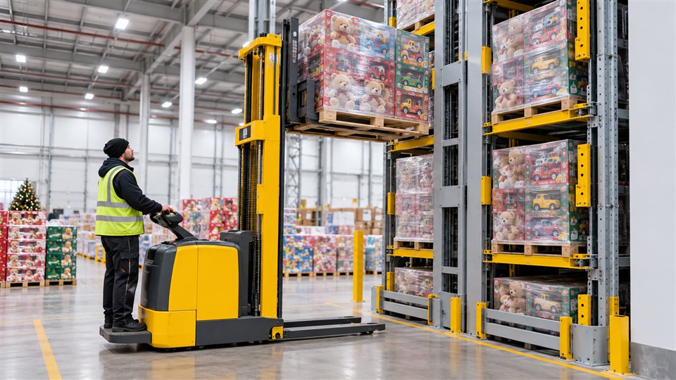 CDDA15 electric walkie stacker in a October 29, 2026 work scenario