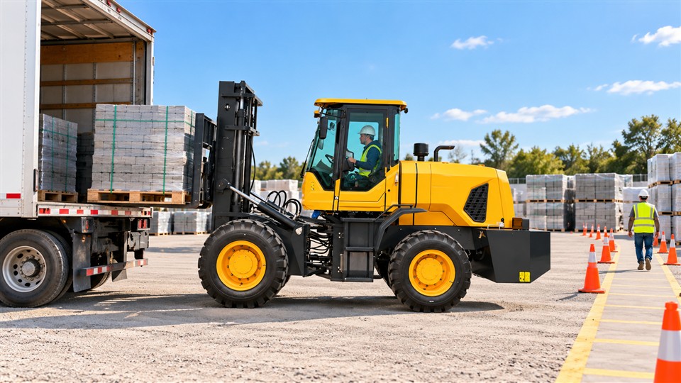 936-3T rough-terrain forklift operating scenario
