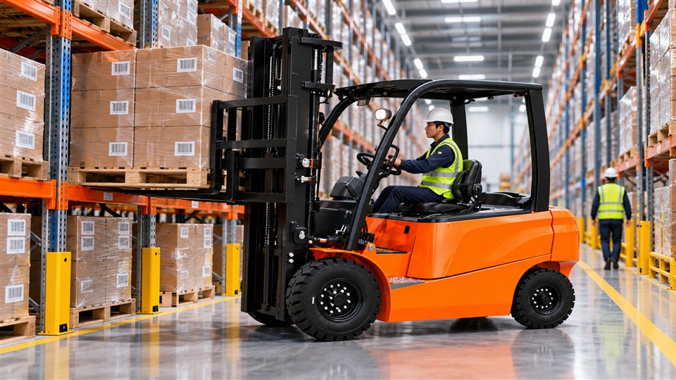 B20 lithium electric forklift in a September 2026 work scenario