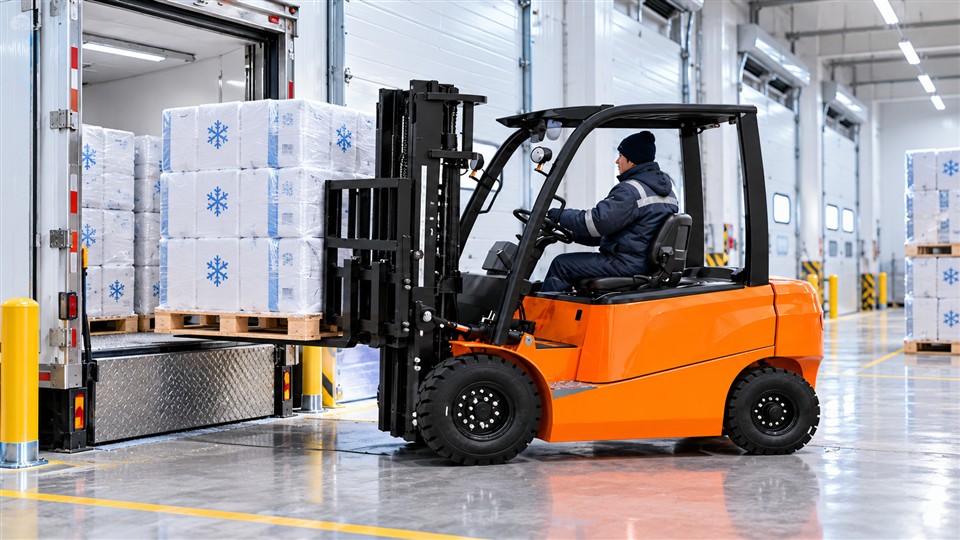 B60 lithium electric forklift material handling application