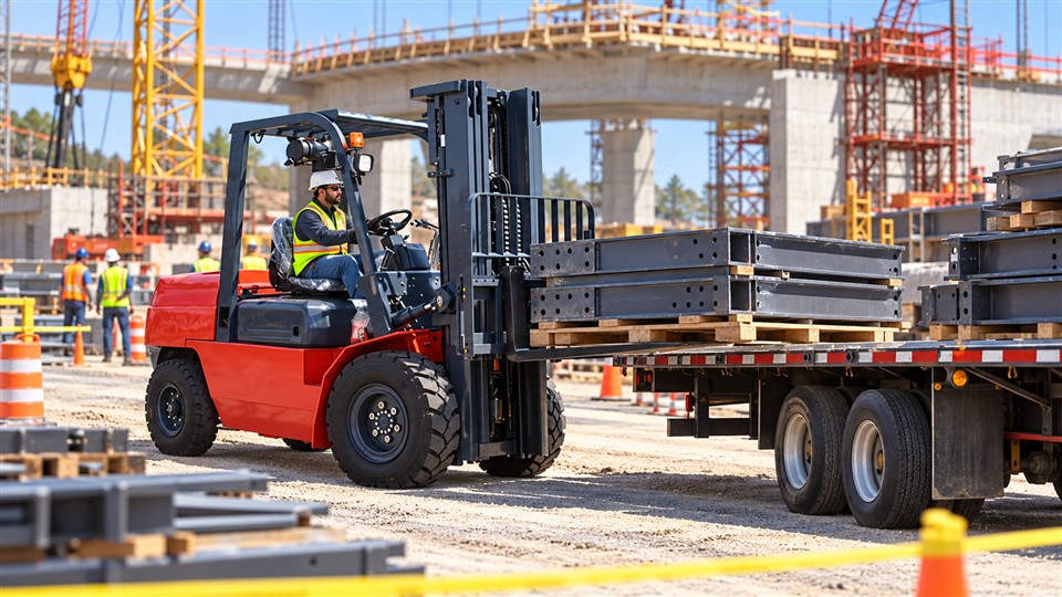 CPCD40K diesel forklift in a September 2026 work scenario