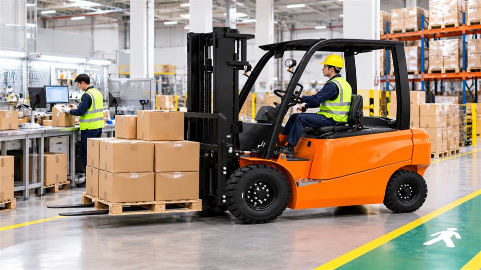 B20 lithium electric forklift winter-season operating scenario