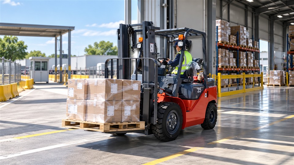 CPY15-XR LPG forklift winter-season operating scenario