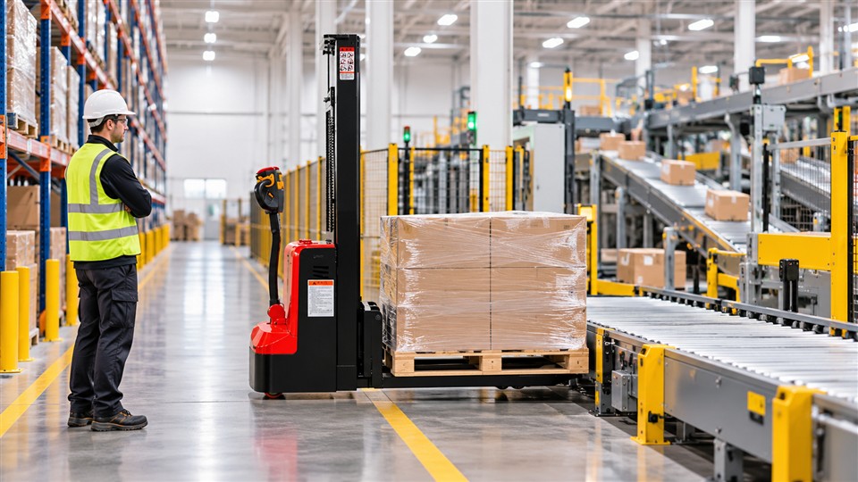 MYCDDH all-terrain pallet stacker material handling application