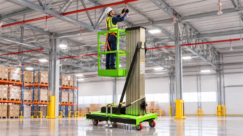 DZ-10SD lift platform warehouse work scene