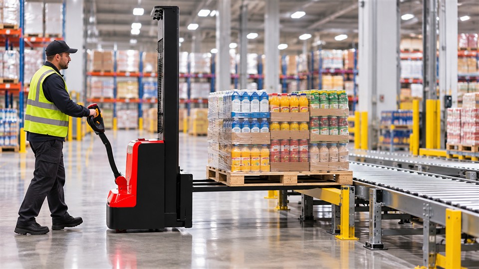 ZG-CDD15G electric stacker warehouse work scene