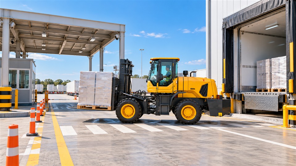 936-3T rough-terrain forklift application scene